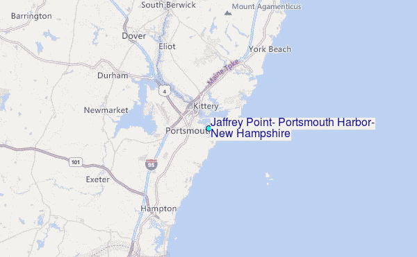 Jaffrey Point, Portsmouth Harbor, New Hampshire Tide Station Location Map