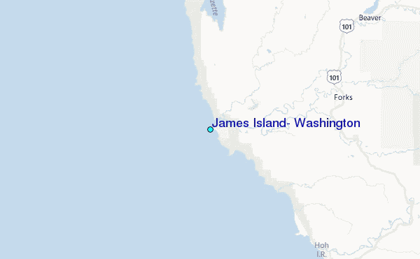 James Island, Washington Tide Station Location Map