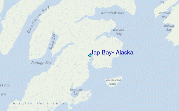 Jap Bay, Alaska Tide Station Location Map