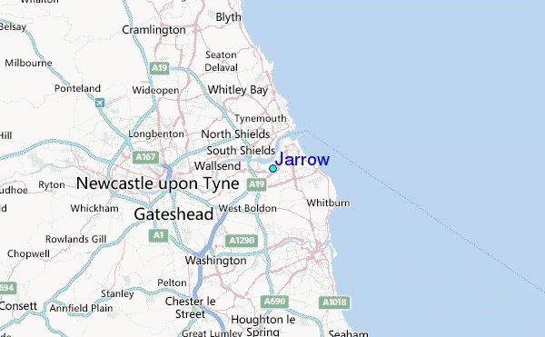 Jarrow Tide Station Location Map