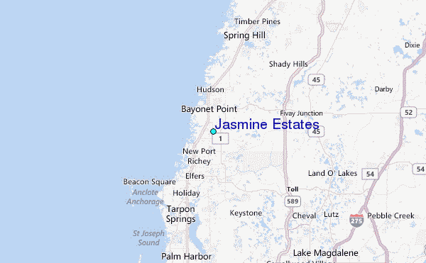 Jasmine Estates Tide Station Location Map