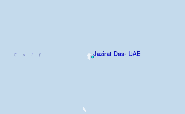 Jazirat Das, U.A.E. Tide Station Location Map
