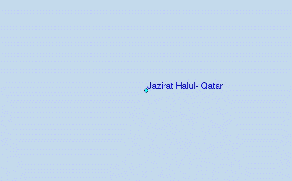 Jazirat Halul, Qatar Tide Station Location Map