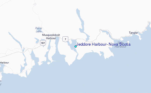 Jeddore Harbour, Nova Scotia Tide Station Location Map