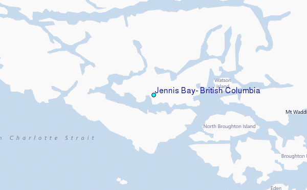 Jennis Bay, British Columbia Tide Station Location Map