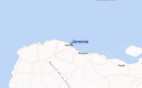 Jeremie Tide Station Location Map