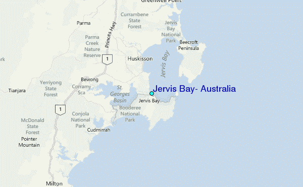 Jervis Bay, Australia Tide Station Location Map