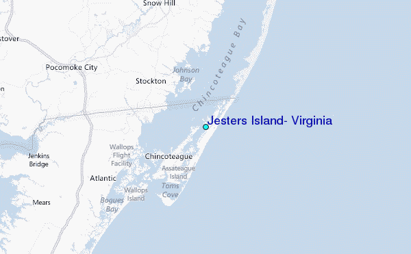 Jesters Island, Virginia Tide Station Location Map