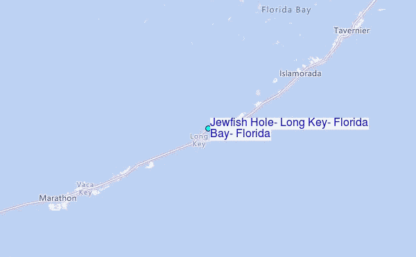 Jewfish Hole, Long Key, Florida Bay, Florida Tide Station Location Map
