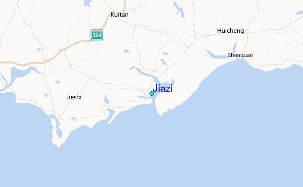 Jiazi Tide Station Location Map