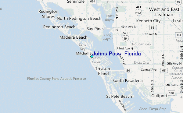 Johns Pass, Florida Tide Station Location Guide