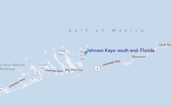 Johnson Keys, south end, Florida Tide Station Location Map