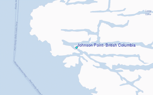 Johnson Point, British Columbia Tide Station Location Map