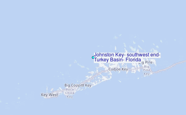 Johnston Key, southwest end, Turkey Basin, Florida Tide Station Location Map