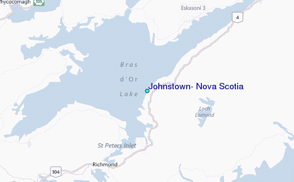 Johnstown, Nova Scotia Tide Station Location Map