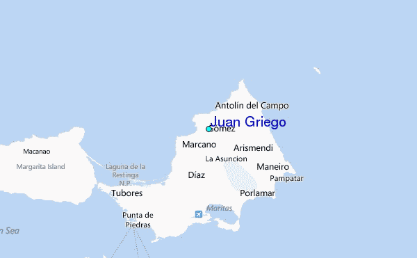 Juan Griego Tide Station Location Map