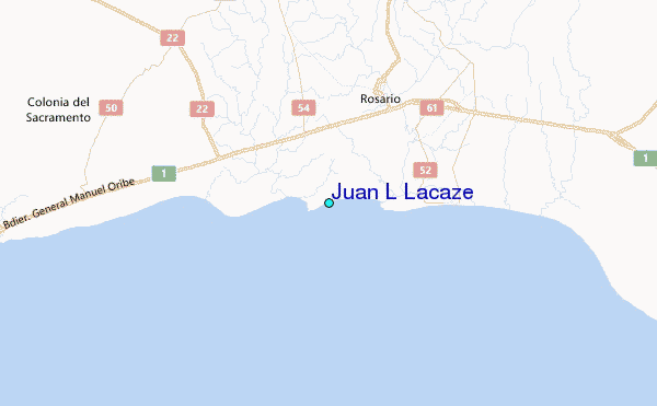 Juan L. Lacaze Tide Station Location Map