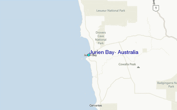 Jurien Bay, Australia Tide Station Location Map