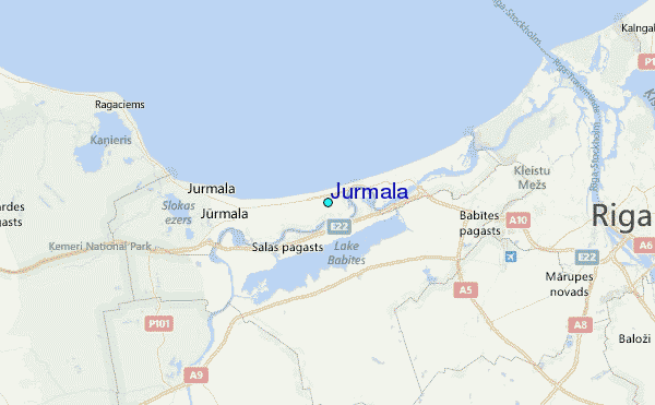 Jurmala Tide Station Location Map