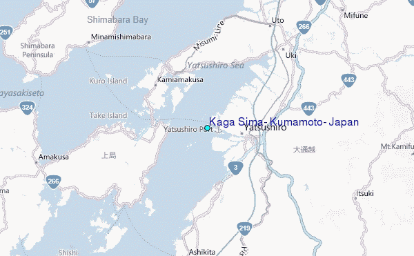 Kaga Sima, Kumamoto, Japan Tide Station Location Map