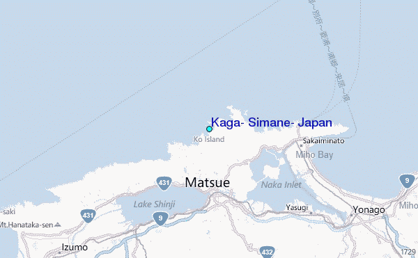 Kaga, Simane, Japan Tide Station Location Map