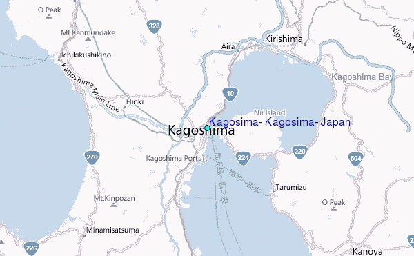 Kagosima, Kagosima, Japan Tide Station Location Map