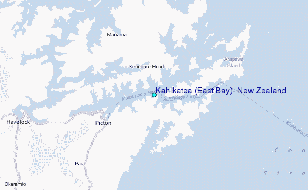 Kahikatea (East Bay), New Zealand Tide Station Location Map
