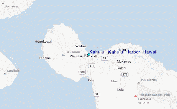 Kahului, Kahului Harbor, Hawaii Tide Station Location Map