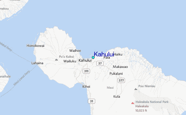 Kahului Tide Station Location Map