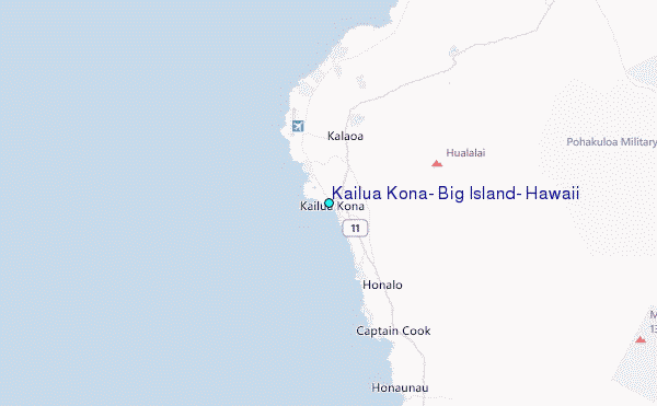 Kailua Kona, Big Island, Hawaii Tide Station Location Map