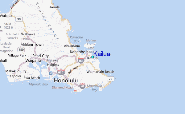Kailua Tide Station Location Map