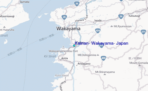 Kainan, Wakayama, Japan Tide Station Location Map