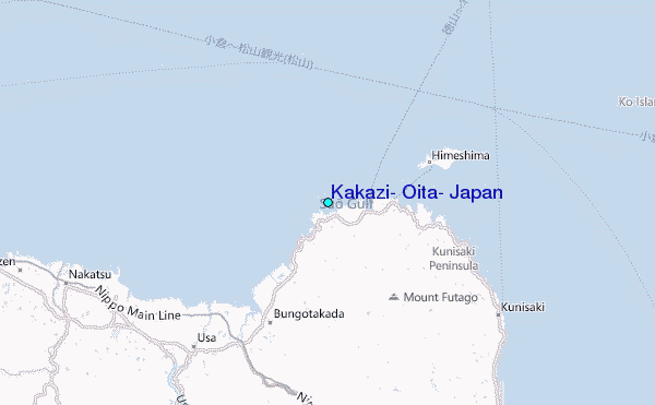 Kakazi, Oita, Japan Tide Station Location Map