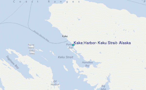 Kake Harbor, Keku Strait, Alaska Tide Station Location Map