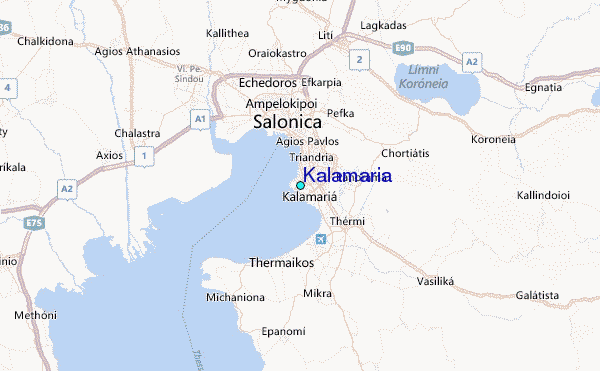 Kalamaria Tide Station Location Map