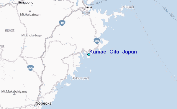 Kamae, Oita, Japan Tide Station Location Map
