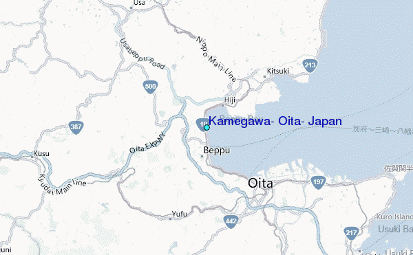 Kamegawa, Oita, Japan Tide Station Location Map