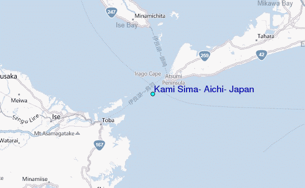 Kami Sima, Aichi, Japan Tide Station Location Map