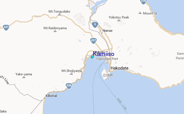 Kamiiso Tide Station Location Map