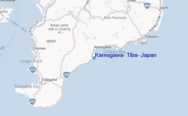 Kamogawa, Tiba, Japan Tide Station Location Map