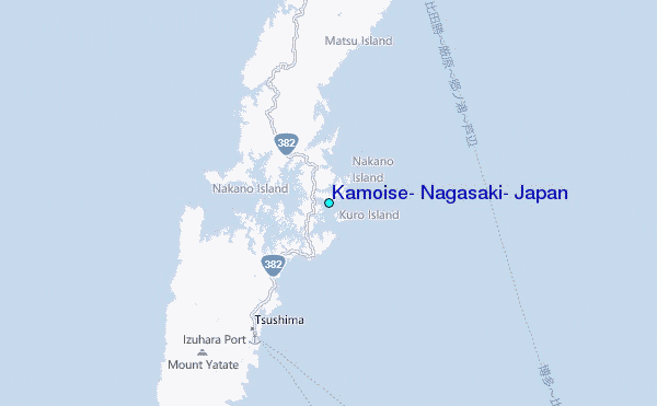 Kamoise, Nagasaki, Japan Tide Station Location Map
