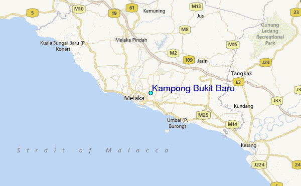 Kampong Bukit Baru Tide Station Location Map