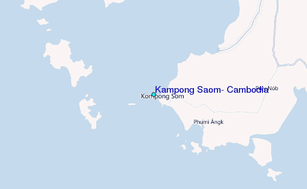 Kampong Saom, Cambodia Tide Station Location Map