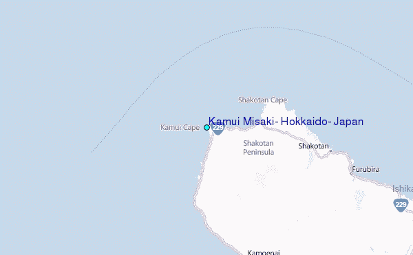 Kamui Misaki, Hokkaido, Japan Tide Station Location Map