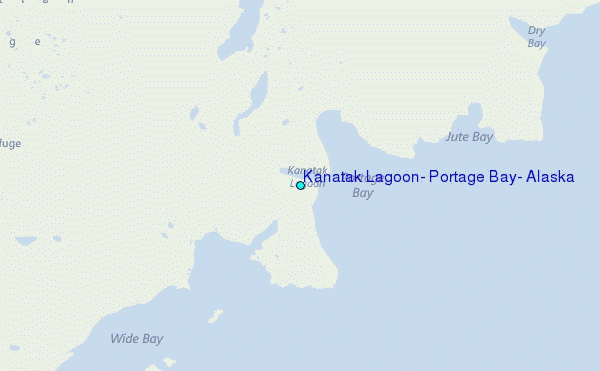 Kanatak Lagoon, Portage Bay, Alaska Tide Station Location Map