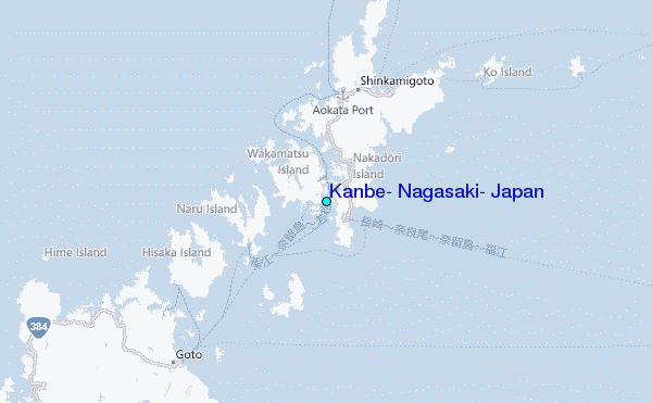 Kanbe, Nagasaki, Japan Tide Station Location Map