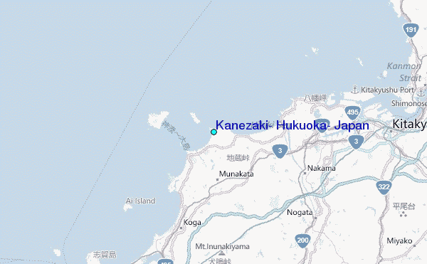 Kanezaki, Hukuoka, Japan Tide Station Location Map