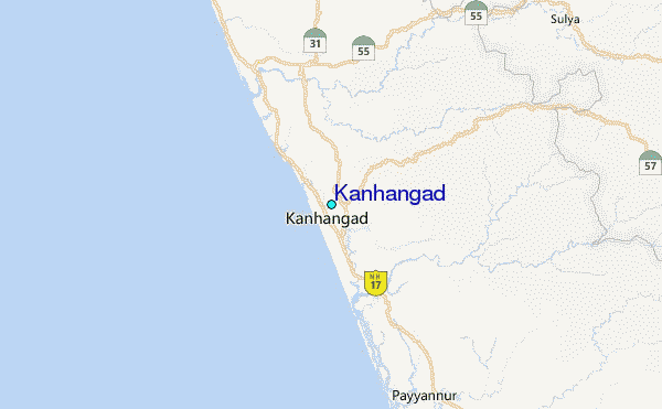Kanhangad Tide Station Location Map