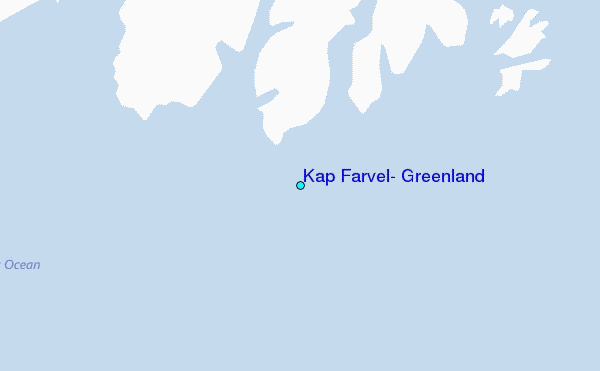 Kap Farvel, Greenland Tide Station Location Map