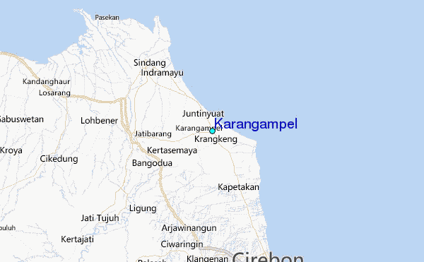 Karangampel Tide Station Location Map